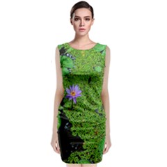 Lily Pond Sleeveless Velvet Midi Dress by okhismakingart