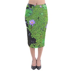 Lily Pond Velvet Midi Pencil Skirt by okhismakingart