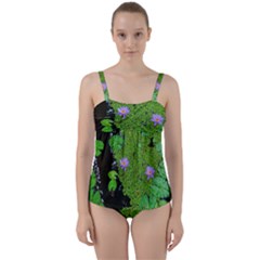 Lily Pond Twist Front Tankini Set by okhismakingart