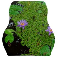 Lily Pond Car Seat Velour Cushion  by okhismakingart