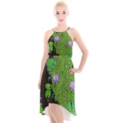 Lily Pond High-low Halter Chiffon Dress  by okhismakingart