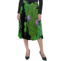 Lily Pond Classic Velour Midi Skirt  by okhismakingart