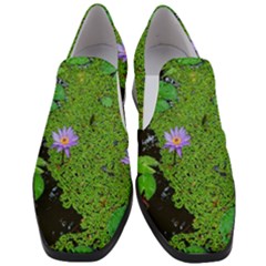 Lily Pond Slip On Heel Loafers by okhismakingart