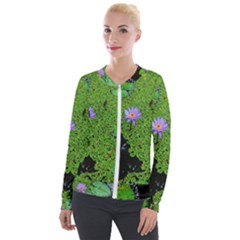 Lily Pond Velour Zip Up Jacket