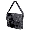 Black and White Lily Pond Buckle Messenger Bag View2