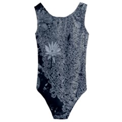 Black And White Lily Pond Kids  Cut-out Back One Piece Swimsuit by okhismakingart