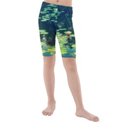 Lily Pond Ii Kids  Mid Length Swim Shorts by okhismakingart