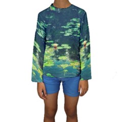 Lily Pond Ii Kids  Long Sleeve Swimwear by okhismakingart