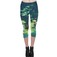 Lily Pond Ii Capri Leggings  by okhismakingart