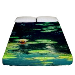 Lily Pond Ii Fitted Sheet (king Size) by okhismakingart