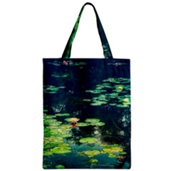 Lily Pond Ii Zipper Classic Tote Bag by okhismakingart