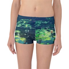 Lily Pond Ii Reversible Boyleg Bikini Bottoms by okhismakingart