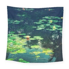 Lily Pond Ii Square Tapestry (large) by okhismakingart