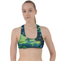 Lily Pond Ii Criss Cross Racerback Sports Bra by okhismakingart