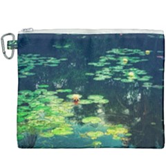 Lily Pond Ii Canvas Cosmetic Bag (xxxl)