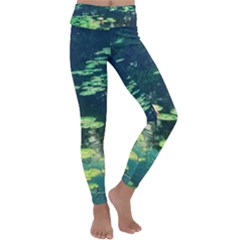 Lily Pond Ii Kids  Lightweight Velour Classic Yoga Leggings by okhismakingart