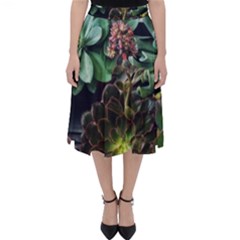 Succulents Classic Midi Skirt by okhismakingart