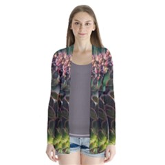 Succulents Drape Collar Cardigan by okhismakingart