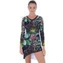 Succulents Asymmetric Cut-Out Shift Dress View1