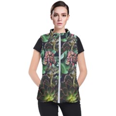 Succulents Women s Puffer Vest by okhismakingart