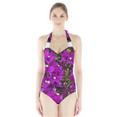 Bougainvillea  Halter Swimsuit by okhismakingart