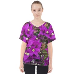 Bougainvillea  V-neck Dolman Drape Top by okhismakingart