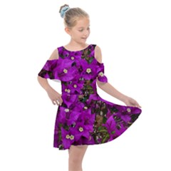 Bougainvillea  Kids  Shoulder Cutout Chiffon Dress by okhismakingart