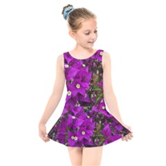 Bougainvillea  Kids  Skater Dress Swimsuit by okhismakingart