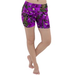 Bougainvillea  Lightweight Velour Yoga Shorts by okhismakingart