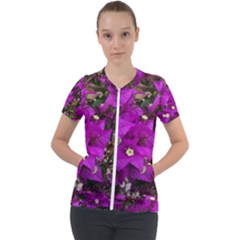 Bougainvillea  Short Sleeve Zip Up Jacket