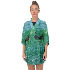 Waterbird  Half Sleeve Chiffon Kimono