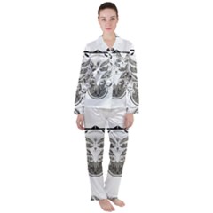 Owl Satin Long Sleeve Pyjamas Set