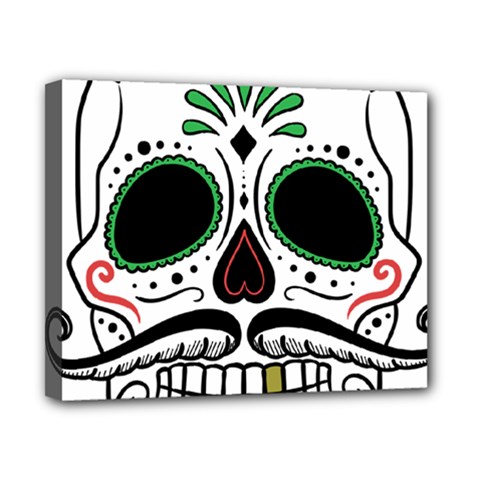 Day Of The Dead Skull Sugar Skull Canvas 10  X 8  (stretched) by Sudhe