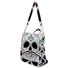 Day Of The Dead Skull Sugar Skull Crossbody Backpack by Sudhe