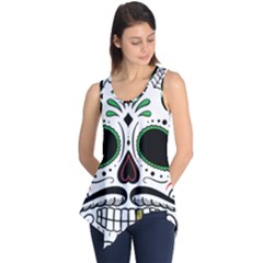 Day Of The Dead Skull Sugar Skull Sleeveless Tunic by Sudhe