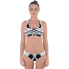 Day Of The Dead Skull Sugar Skull Cross Back Hipster Bikini Set by Sudhe