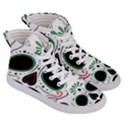 Day Of The Dead Skull Sugar Skull Women s Hi-Top Skate Sneakers View3