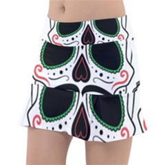 Day Of The Dead Skull Sugar Skull Tennis Skirt by Sudhe