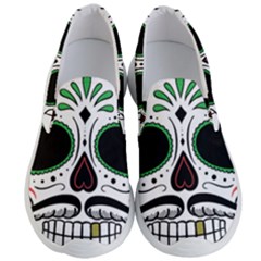 Day Of The Dead Skull Sugar Skull Men s Lightweight Slip Ons by Sudhe