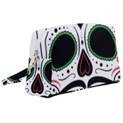 Day Of The Dead Skull Sugar Skull Wristlet Pouch Bag (large)