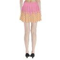 Ice Cream Pink melting background with beige cone Pleated Mini Skirt View2