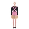 Ice Cream Pink melting background with beige cone Suspender Skater Skirt View2