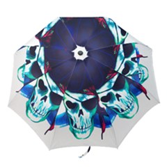 Skull Pirates Symbol Skeleton Folding Umbrellas by Sudhe