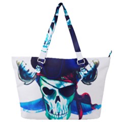 Skull Pirates Symbol Skeleton Full Print Shoulder Bag by Sudhe