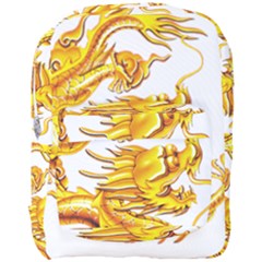 Chinese Dragon Golden Full Print Backpack by Sudhe