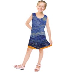 The Starry Night Starry Night Over The Rhne Pain Kids  Tunic Dress by Sudhe