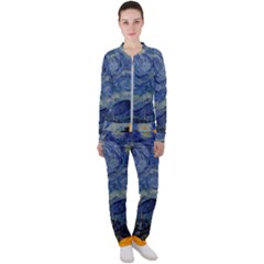 The Starry Night Starry Night Over The Rhne Pain Casual Jacket And Pants Set by Sudhe