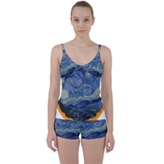 The Starry Night Starry Night Over The Rhne Pain Tie Front Two Piece Tankini by Sudhe