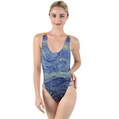 The Starry Night Starry Night Over The Rhne Pain High Leg Strappy Swimsuit by Sudhe