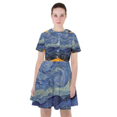 The Starry Night Starry Night Over The Rhne Pain Sailor Dress by Sudhe